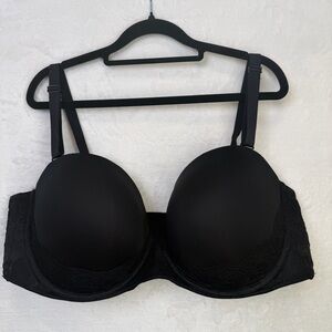 Torrid Curve 48DD Black Underwire Bra Lightly Lined Lace Full Coverage
